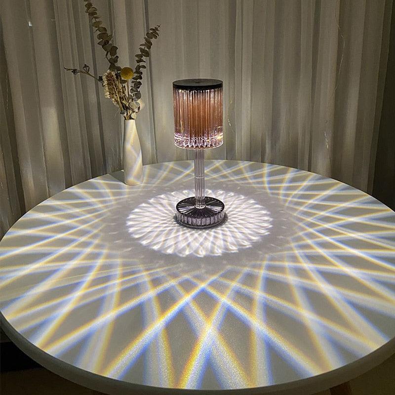 Crystal Table Lamp LED Diamond Touch Bedside Atmosphere Light RGB Remote Control Romantic Night Light Decorative Table Lamp Cute Study Lamps for Bedroom Décor