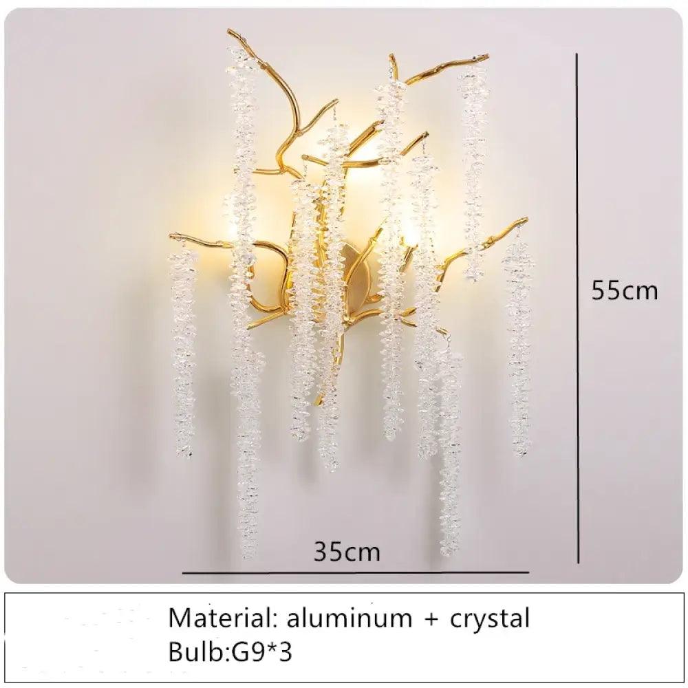 Crystal Wall Sconce | Modern Bedroom & Hallway Lighting