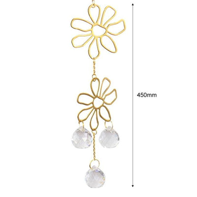 Crystal Wind Chime Star Moon Sun Pendant Indoor Window For Window in Garden Starry Sky Decor Catchers with Crystals  Dream Sun Catchers Plated Colorful Beads Hanging Drop for Outdoor Garden Moon Prism