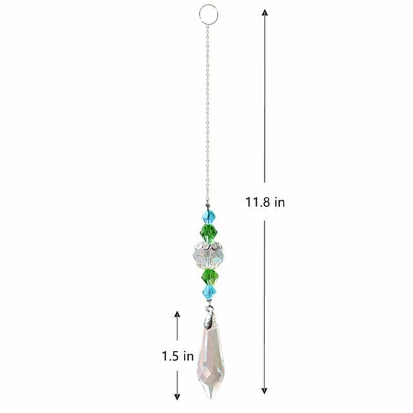 Crystal Wind Star Moon Pendant Handmade Sun Catcher Light Catcher Newly Designed Prism Crystal Colorful Light Prism Chandelier Glass Crystal Pendant Pearl Yarn Gift Handmade Garden Window Wedding Curtain Chandelier