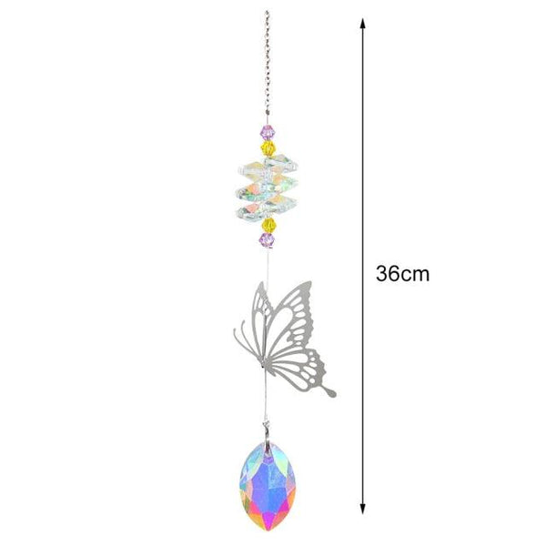 Crystal Wind Star Moon Pendant Handmade Sun Catcher Light Catcher Newly Designed Prism Crystal Colorful Light Prism Chandelier Glass Crystal Pendant Pearl Yarn Gift Handmade Garden Window Wedding Curtain Chandelier
