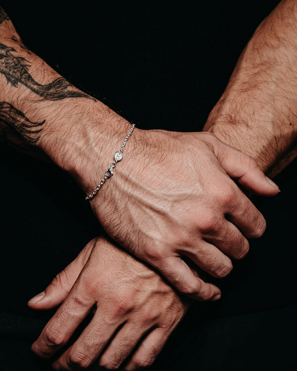 Paper Clip Chain Bracelet 2mm (925 Silver)