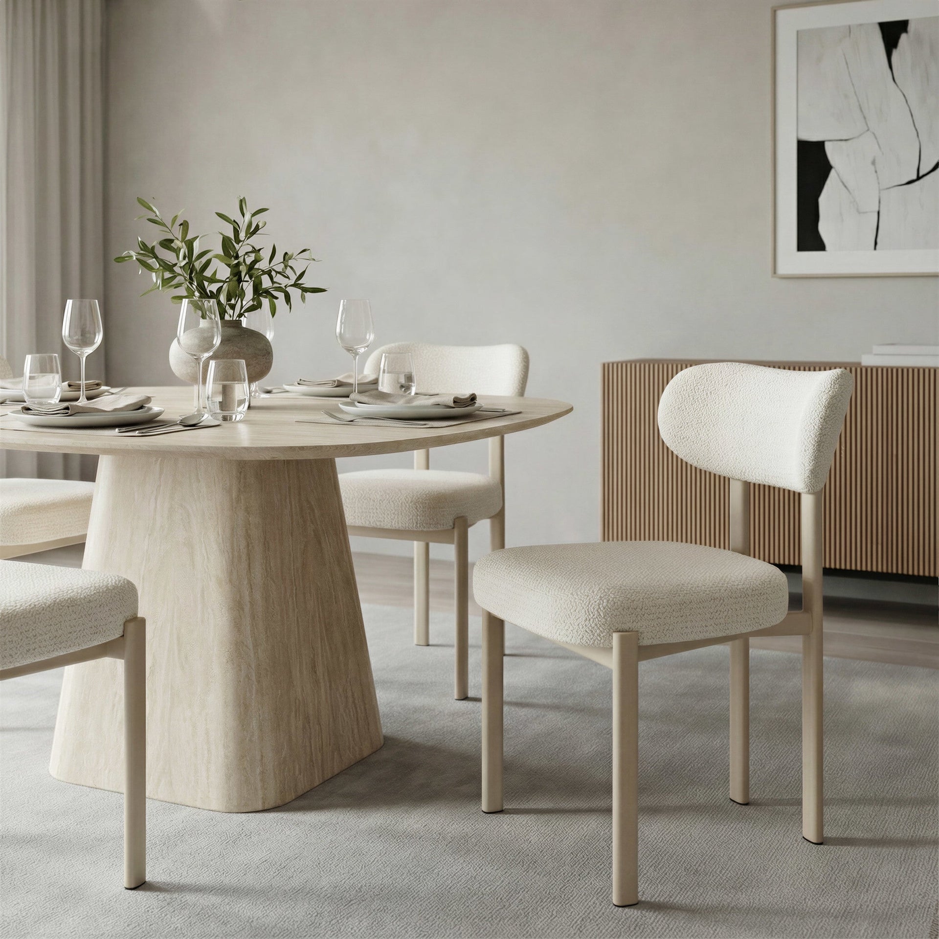 Aurea Dining Chair (Set of 4) Light Gray