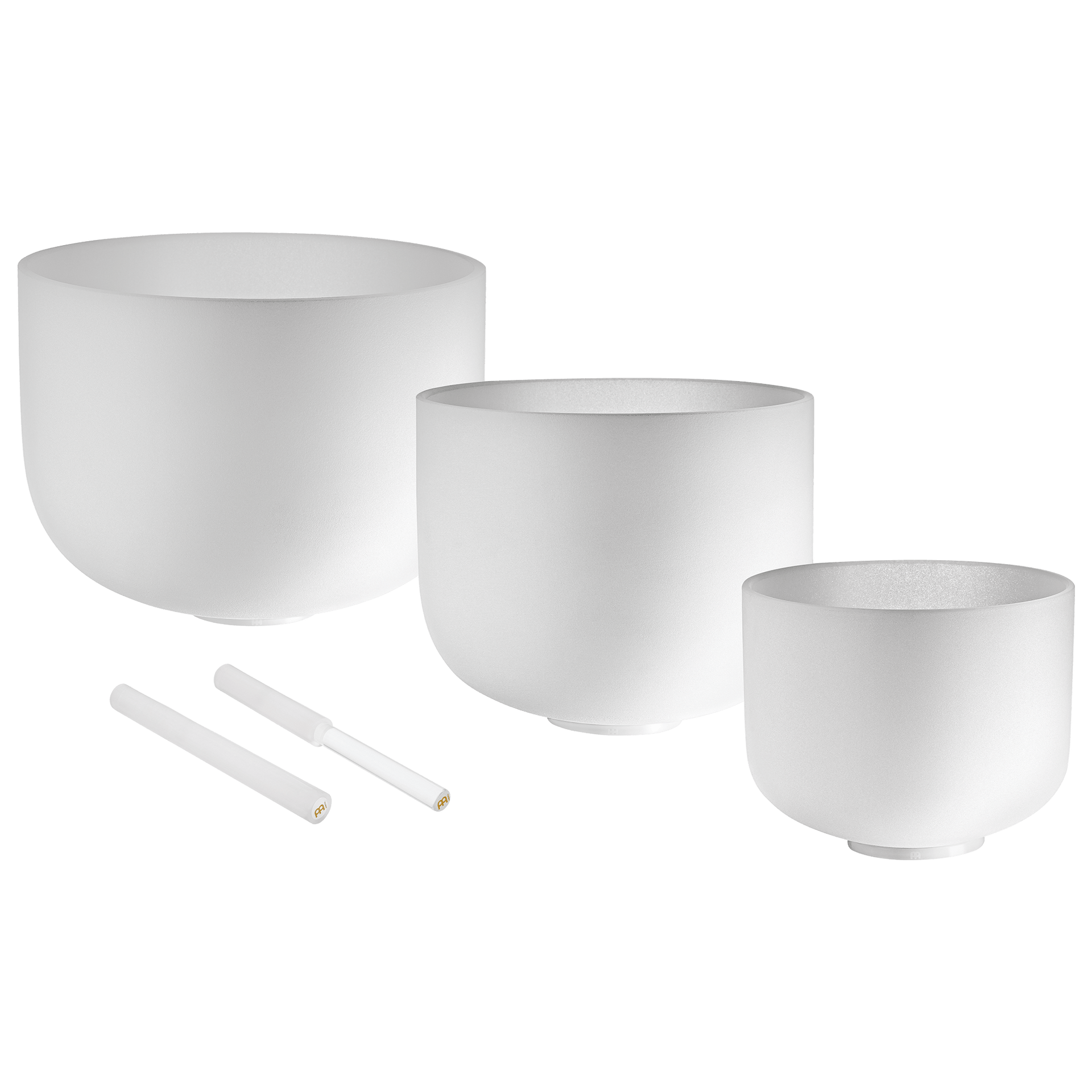 432 Hz Crystal Singing Bowls 8” F4, 10” D4, 12” C4 - Pure Harmony Set