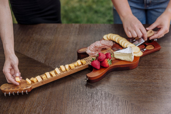 Guitar Legend Cheese Board & Tools Set Picnic Time Family of Brands