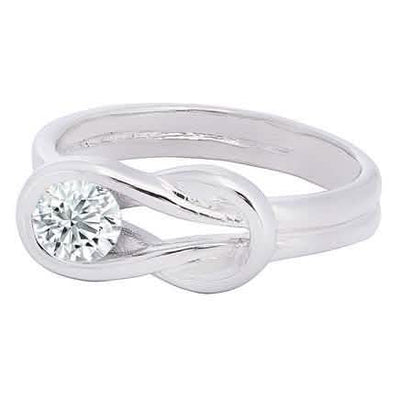 Cubic Zirconia Love Knot Ring
