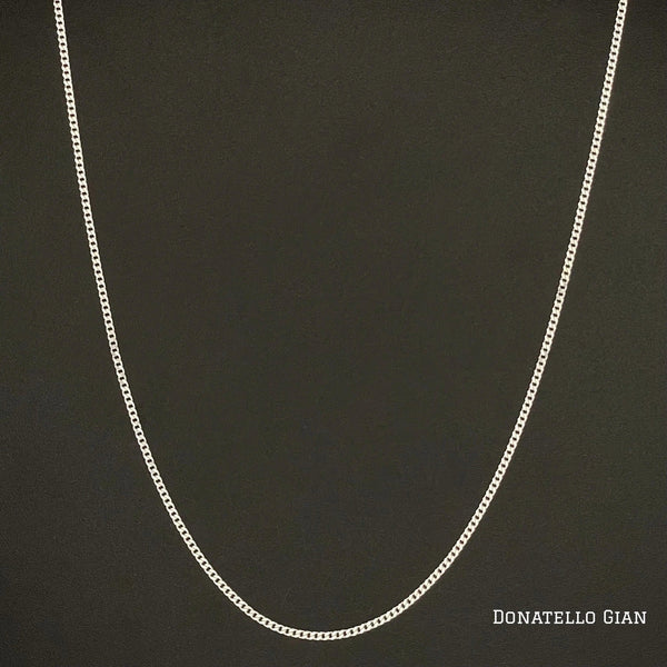 Sterling Silver 925 Cuban Curb Chain 1.3MM, 16