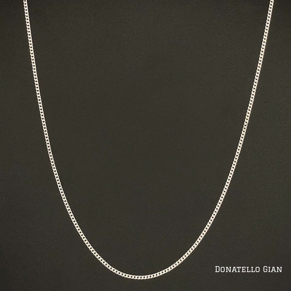 Sterling Silver 925 Cuban Curb Chain 1.3MM, 16