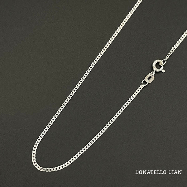 Sterling Silver 925 Cuban Curb Chain 1.3MM, 16