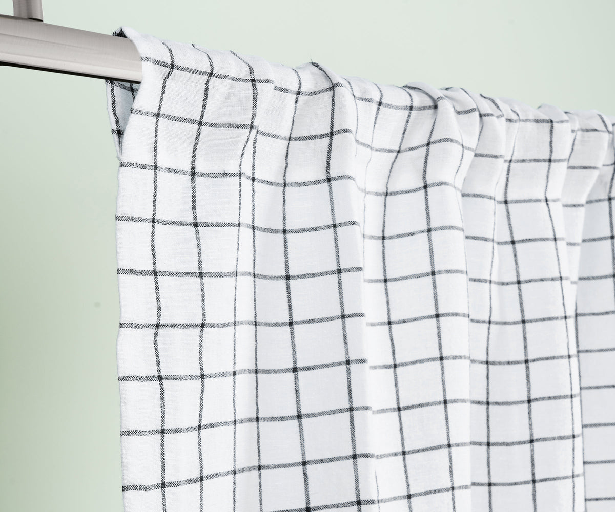 100 % Linen Curtains - White Curtains