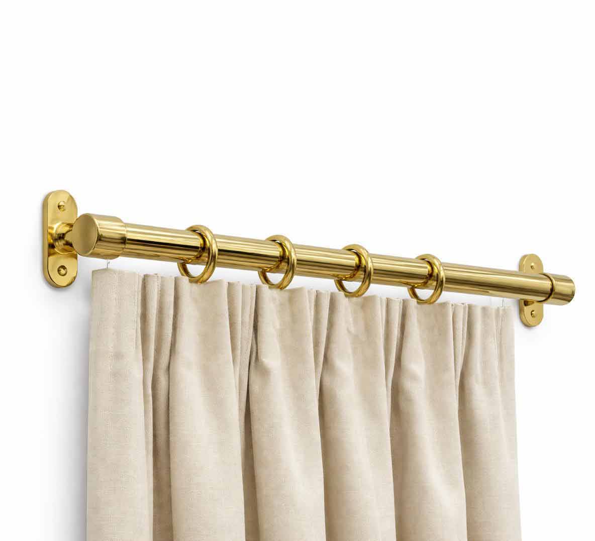 Curtain Rail – Unlacquered Polished Brass