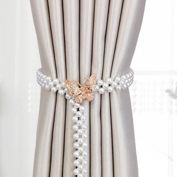 Curtain Tieback High Quality Elastic Holder Hook Buckle Clip Pretty and Fashion Polyester Decorative Home Accessories Modern Style Convenient Drape Tie Backs,Handmade Curtains Holdbacks Holder for Home Kitchen Office