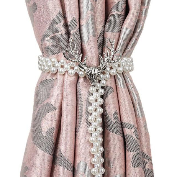 Curtain Tieback High Quality Elastic Holder Hook Buckle Clip Pretty and Fashion Polyester Decorative Home Accessories Modern Style Convenient Drape Tie Backs,Handmade Curtains Holdbacks Holder for Home Kitchen Office