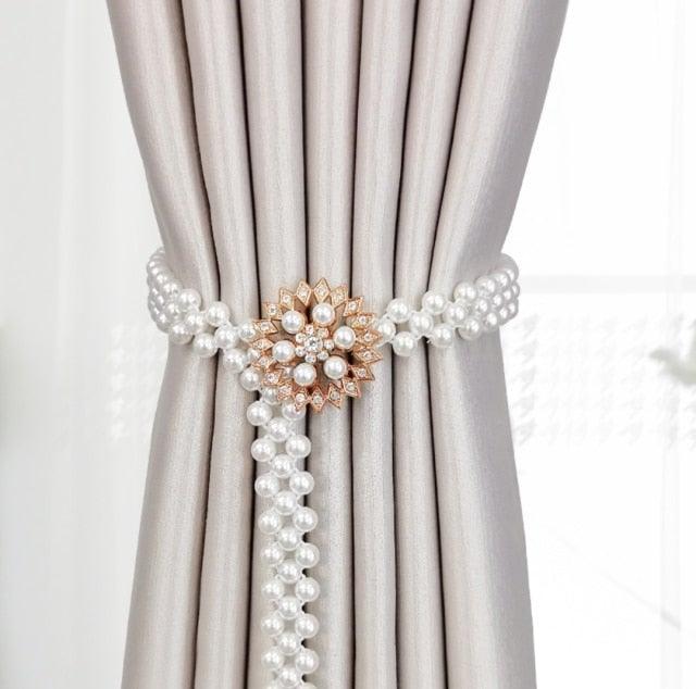 Curtain Tieback High Quality Elastic Holder Hook Buckle Clip Pretty and Fashion Polyester Decorative Home Accessories Modern Style Convenient Drape Tie Backs,Handmade Curtains Holdbacks Holder for Home Kitchen Office