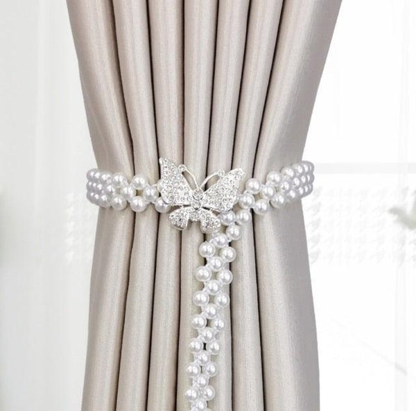Curtain Tieback High Quality Elastic Holder Hook Buckle Clip Pretty and Fashion Polyester Decorative Home Accessories Modern Style Convenient Drape Tie Backs,Handmade Curtains Holdbacks Holder for Home Kitchen Office