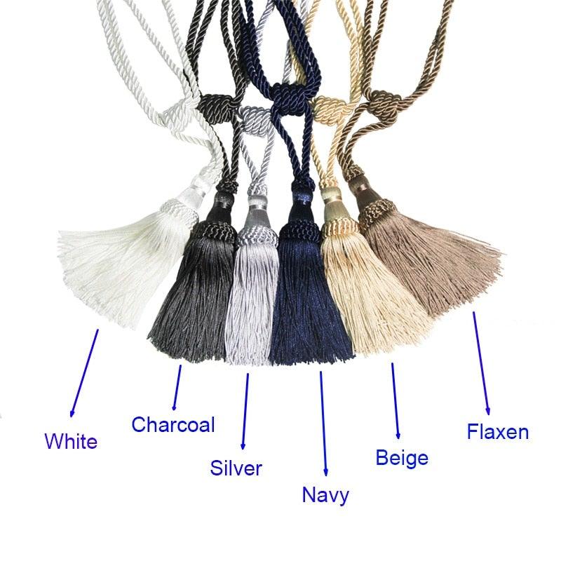 Curtain Tiebacks Tassel Curtain Clips Rope Curtain Tie Backs Holdbacks Decorative  Curtain Holder Accessories For Drape Curtain Holdbacks Braided Buckle Home Decorative Window Drapery Ball Tassels Tieback 50cm