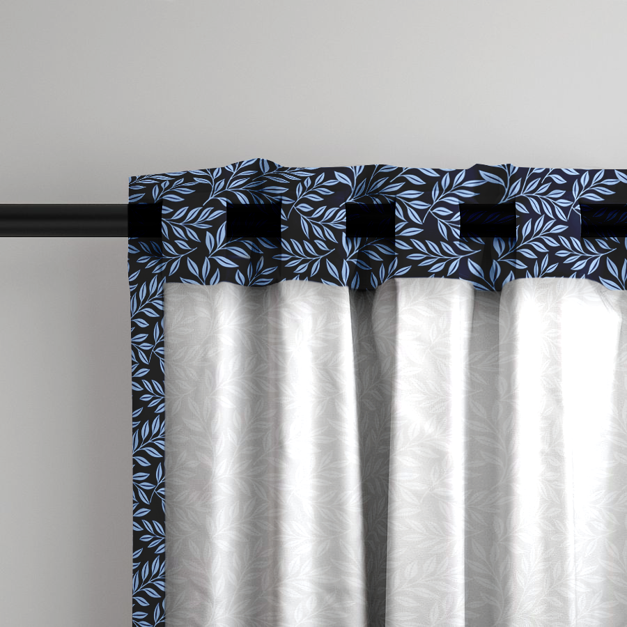 Window Curtain Set - Cotton Blend (2 Panels) | Sliced Fig | William Morris Inspired Collection