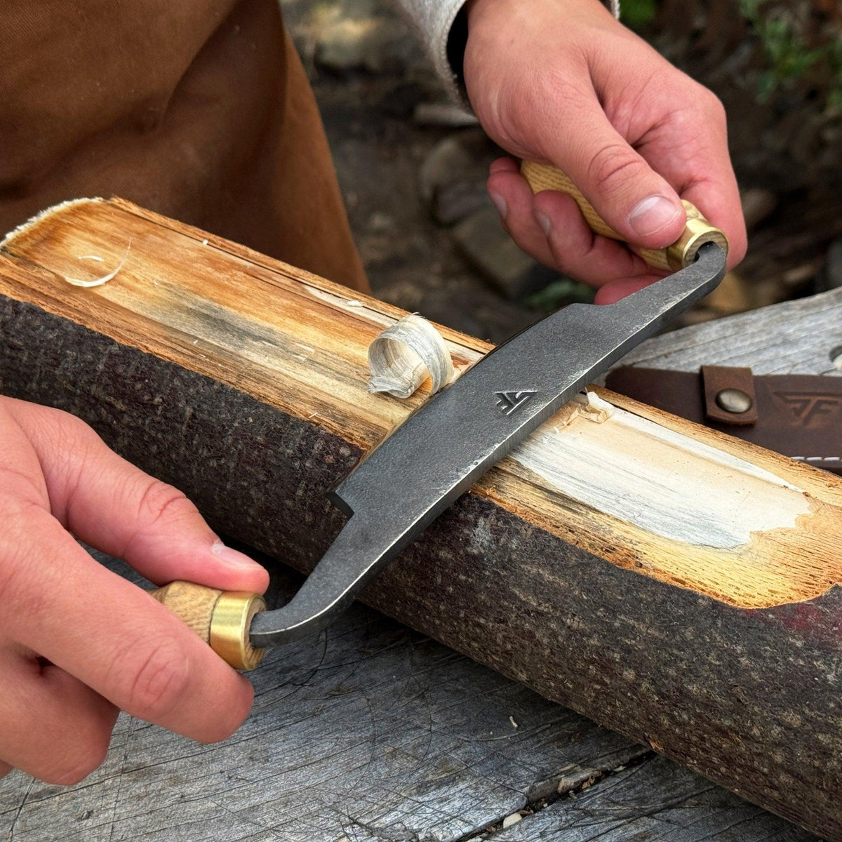 Curved Draw Knife (Push/Pull Shave), 10.5 cm (4.1 inch) Cutting Edge