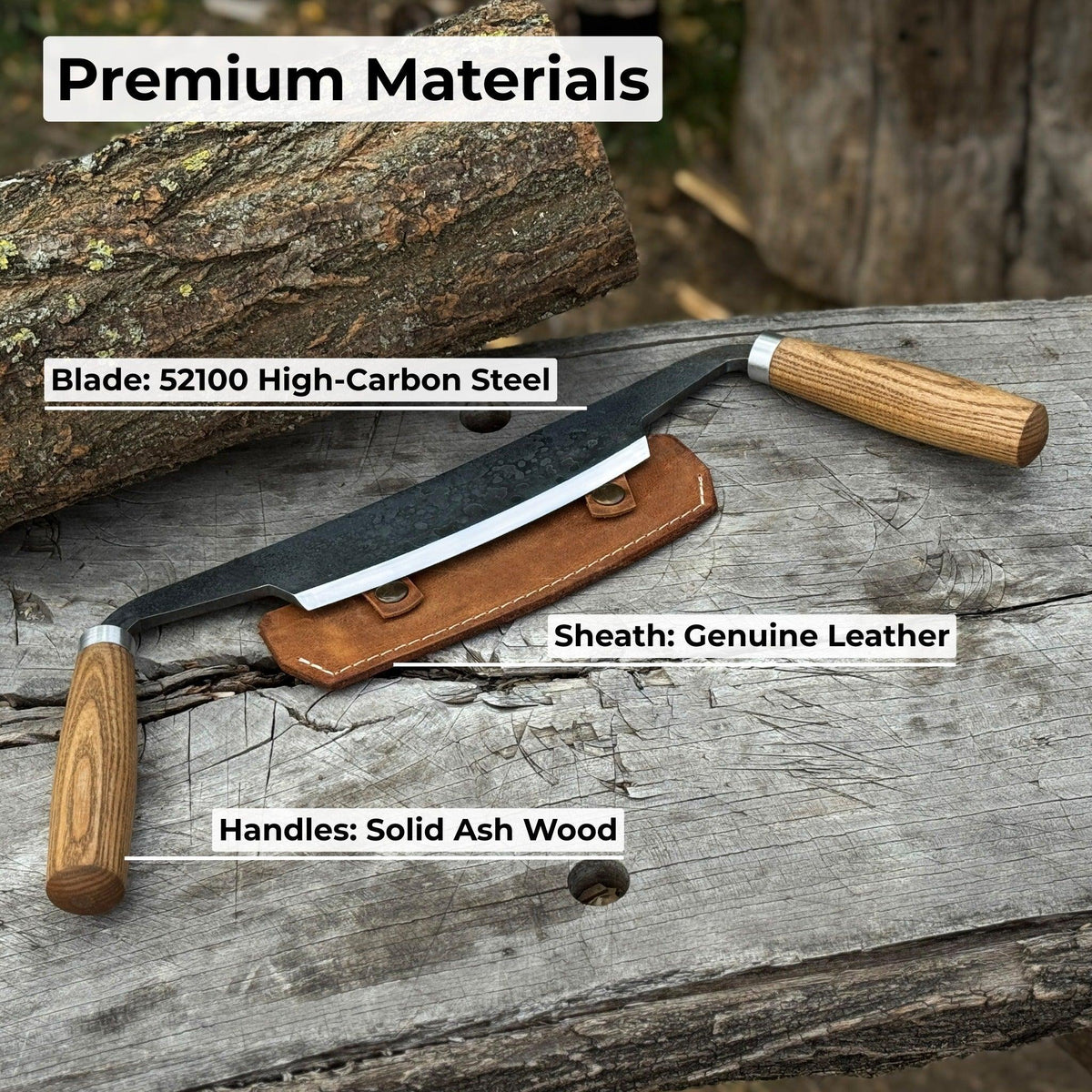 Curved Drawknife (Push/Pull), 14.5 cm (5.7 inches)