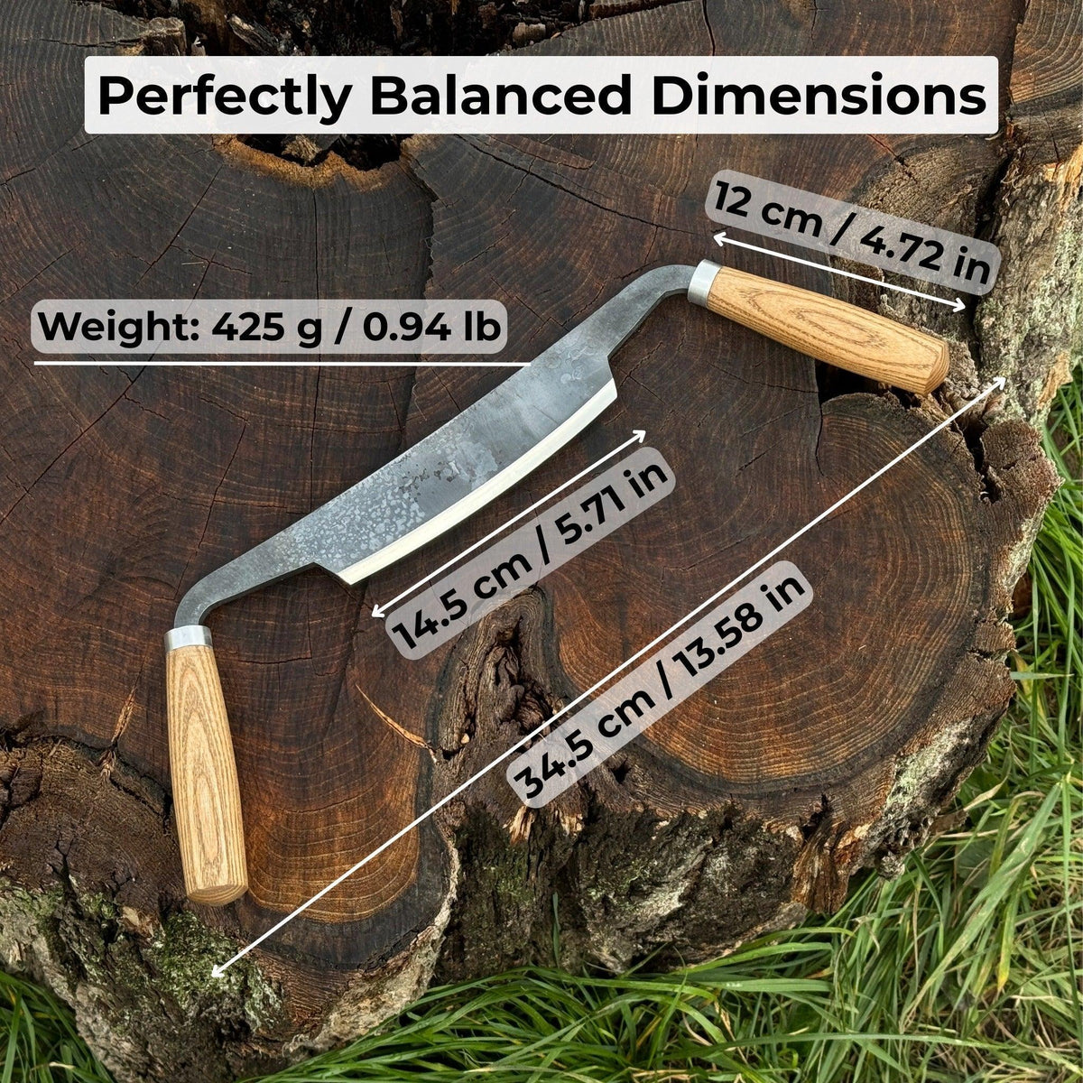 Curved Drawknife (Push/Pull), 14.5 cm (5.7 inches)