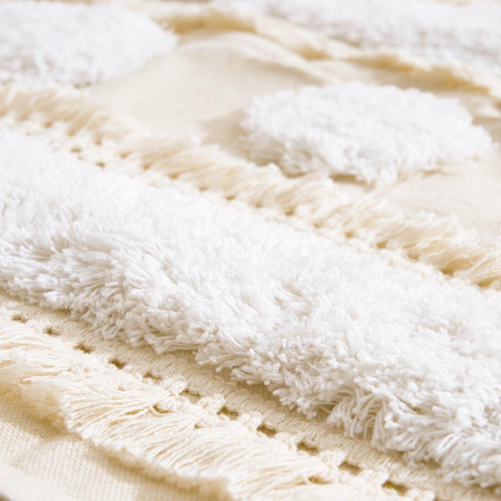 Cushion Cover Cotton Linen Pillowcase Tufted Beige Decorative Fashionable Cotton Hand-Woven Throw Pillow Covers Tufted  Pillow Covers  Bedroom Throw Pillow Cushion For Bed Home