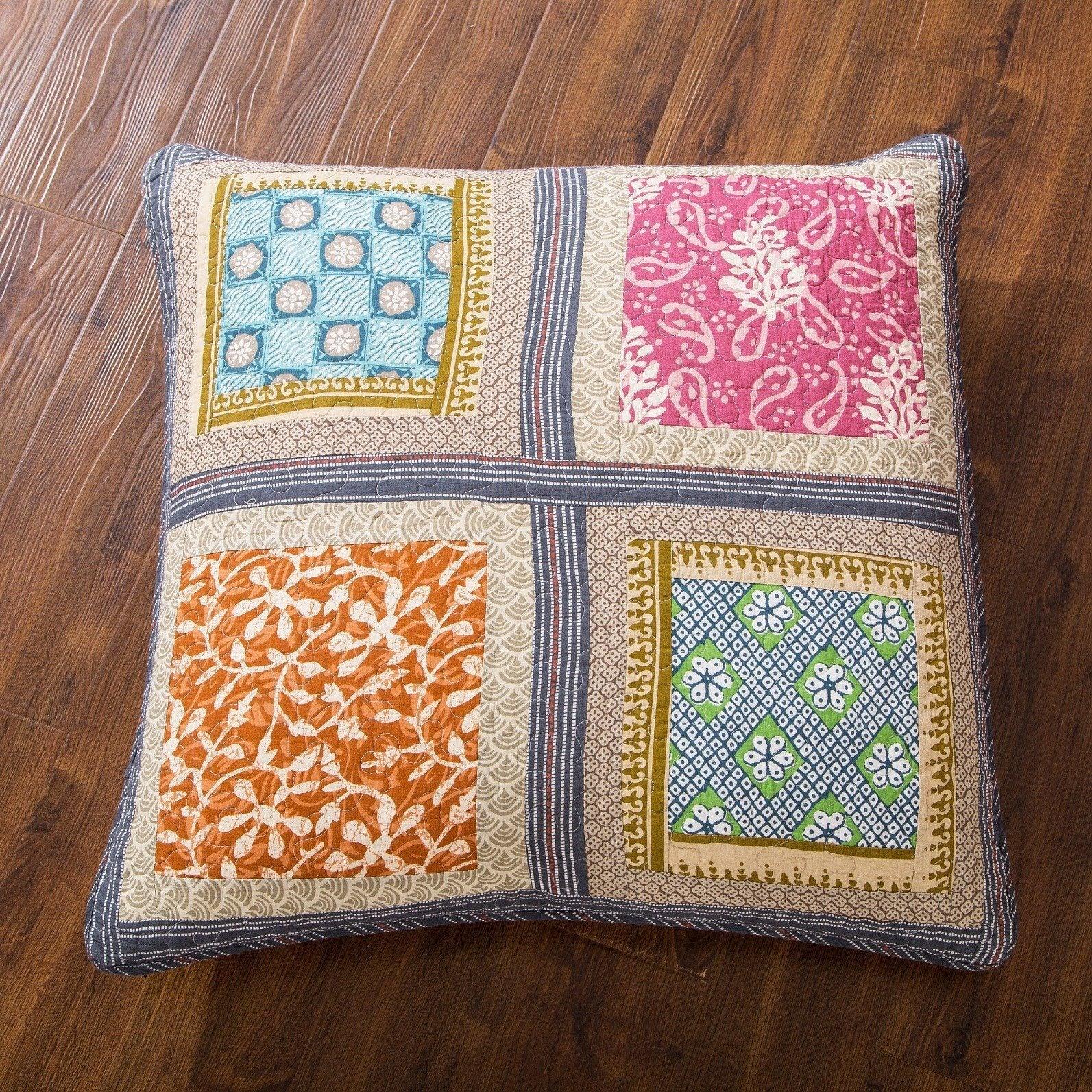 DaDa Bedding Bohemian Gallery of Roses Square Pillow Accent Euro Sham - 26