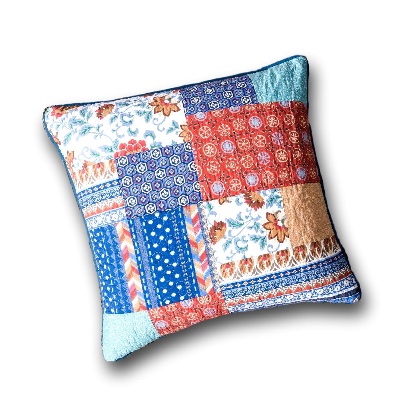DaDa Bedding Bohemian Vibes Patchwork Floral Euro Pillow Sham Cover, 26