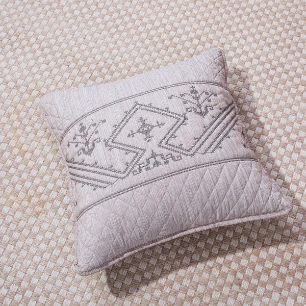 DaDa Bedding Whimsical Lavender Purple Grey Yarn Dyed Euro Pillow Sham Cover, 26