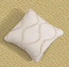 DaDa Bedding Set of 2 Charming Country Tufted Ivory Tan Ruffles Throw Pillow Covers - 18