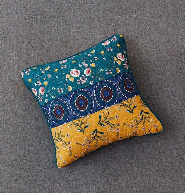 DaDa Bedding Set of 2 Bohemian Patchwork WildFlowers Floral Gardenia Throw Pillow Covers, 18