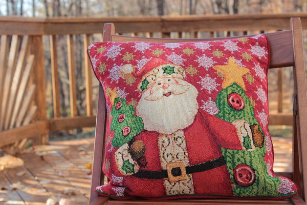 Tache Festive Christmas Cute Santa Clause Is Coming to Town Cushion Cover