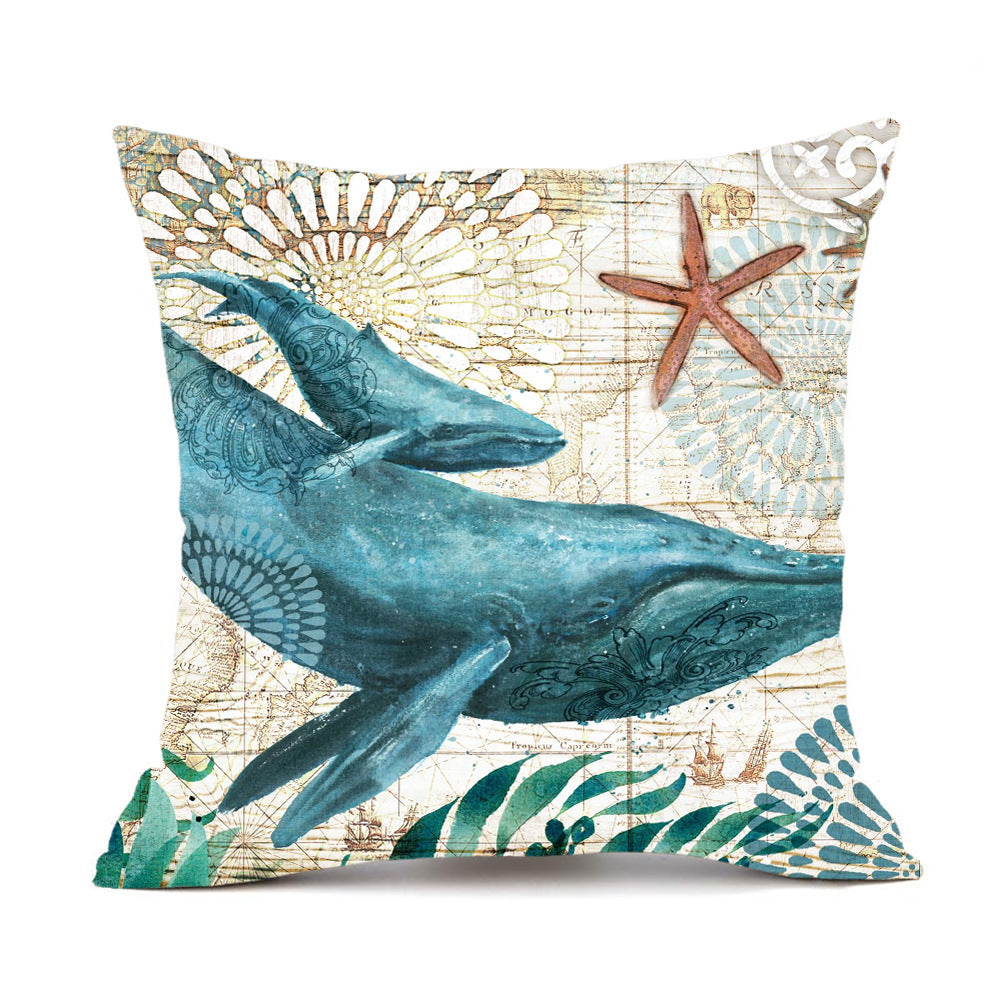 Sea Turtle Print Cushion Cases