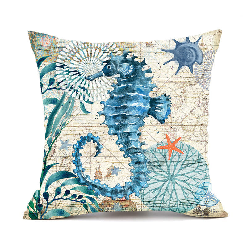 Sea Turtle Print Cushion Cases