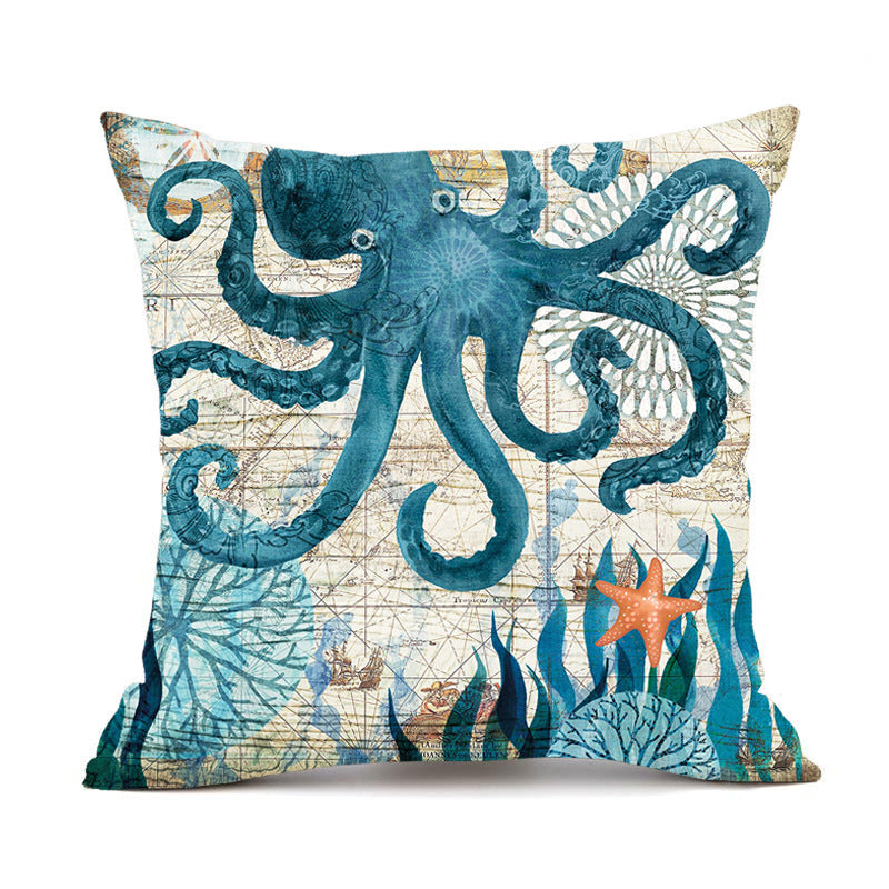 Sea Turtle Print Cushion Cases