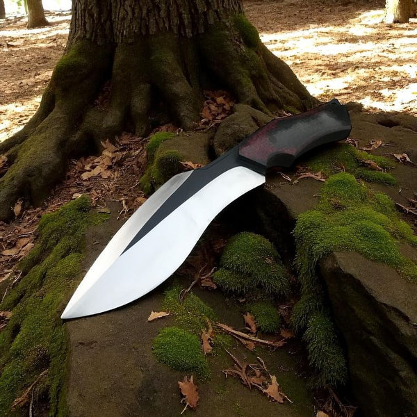 Bushcraft Knife – 5 mm Blade & Red Micarta Handle