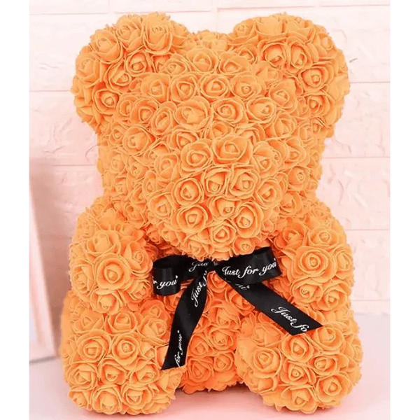 Cute artificial rose flower teddy bears gift box for home decor - Christmas Valentine's Day wedding day presents
