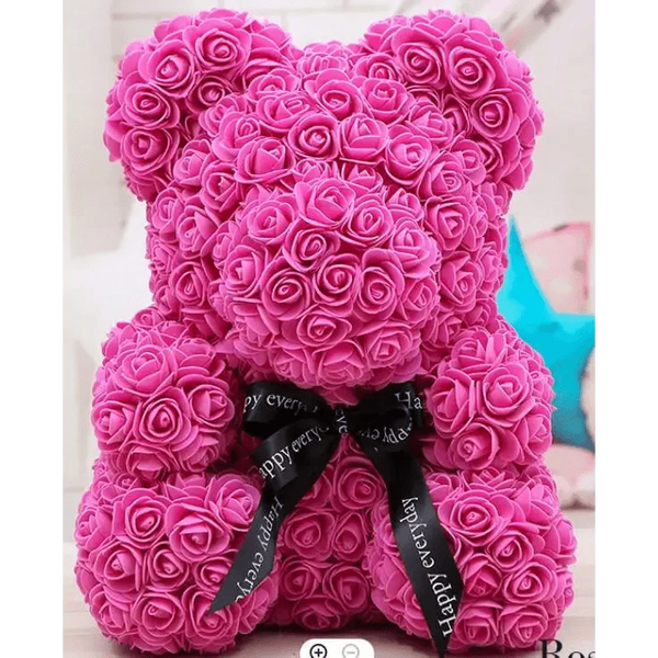 Cute artificial rose flower teddy bears gift box for home decor - Christmas Valentine's Day wedding day presents