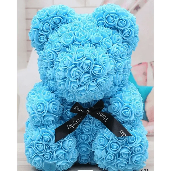 Cute artificial rose flower teddy bears gift box for home decor - Christmas Valentine's Day wedding day presents