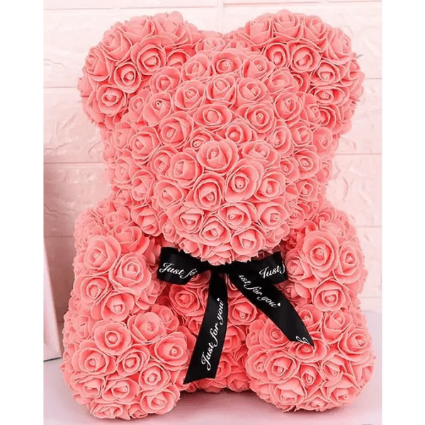 Cute artificial rose flower teddy bears gift box for home decor - Christmas Valentine's Day wedding day presents