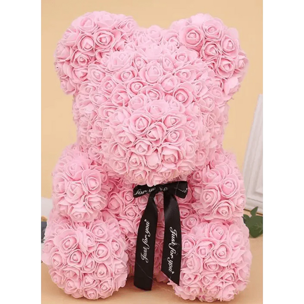 Cute artificial rose flower teddy bears gift box for home decor - Christmas Valentine's Day wedding day presents