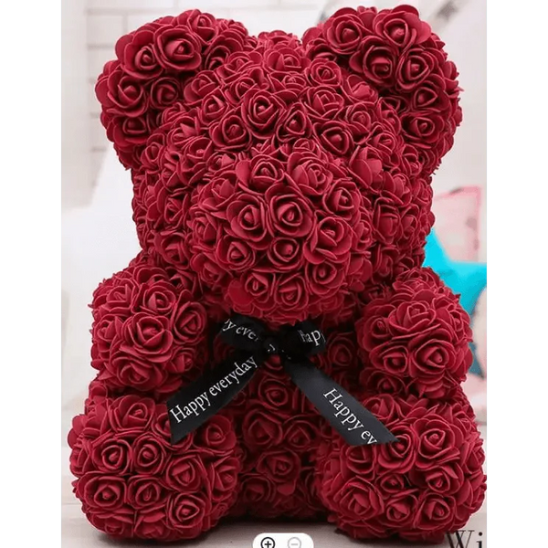Cute artificial rose flower teddy bears gift box for home decor - Christmas Valentine's Day wedding day presents