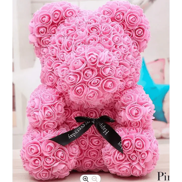 Cute artificial rose flower teddy bears gift box for home decor - Christmas Valentine's Day wedding day presents