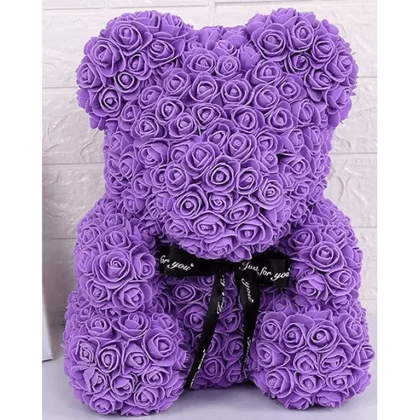 Cute artificial rose flower teddy bears gift box for home decor - Christmas Valentine's Day wedding day presents