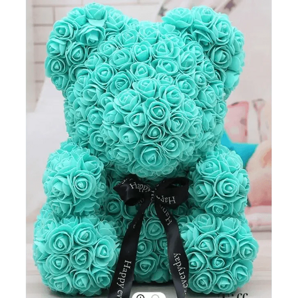 Cute artificial rose flower teddy bears gift box for home decor - Christmas Valentine's Day wedding day presents