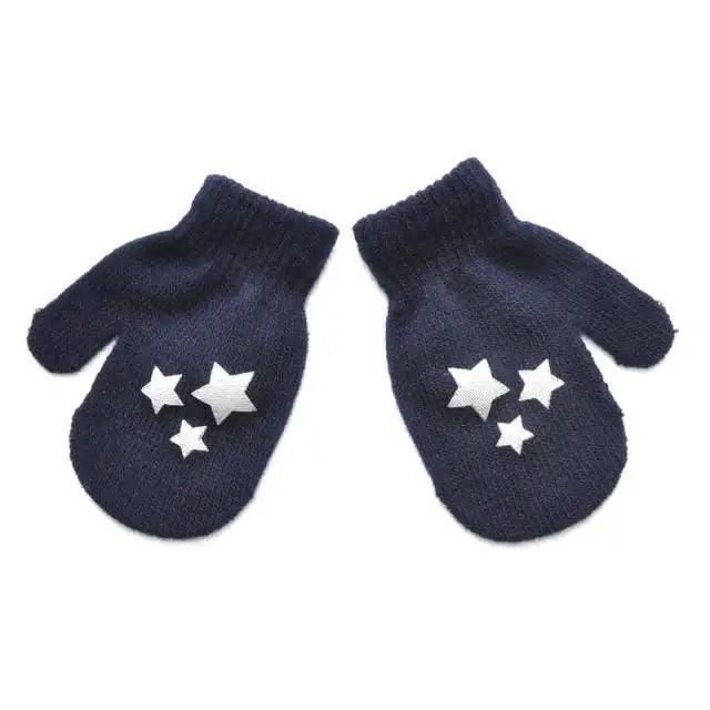 Cute Baby Colorful Thick Warm Gloves For Kids Classic Full Finger Mittens Soft Comfortable Winter Gloves For Children