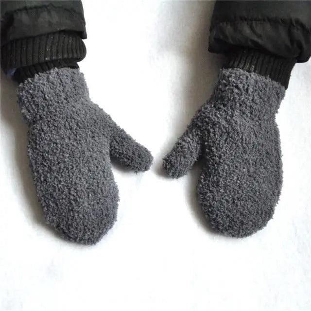 Cute Baby Colorful Thick Warm Gloves For Kids Classic Full Finger Mittens Soft Comfortable Winter Gloves For Children