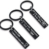 Cute Black Stainless Steel Charm Couple Drive Safe Keychain Gift for Boyfriend & Girlfriend
