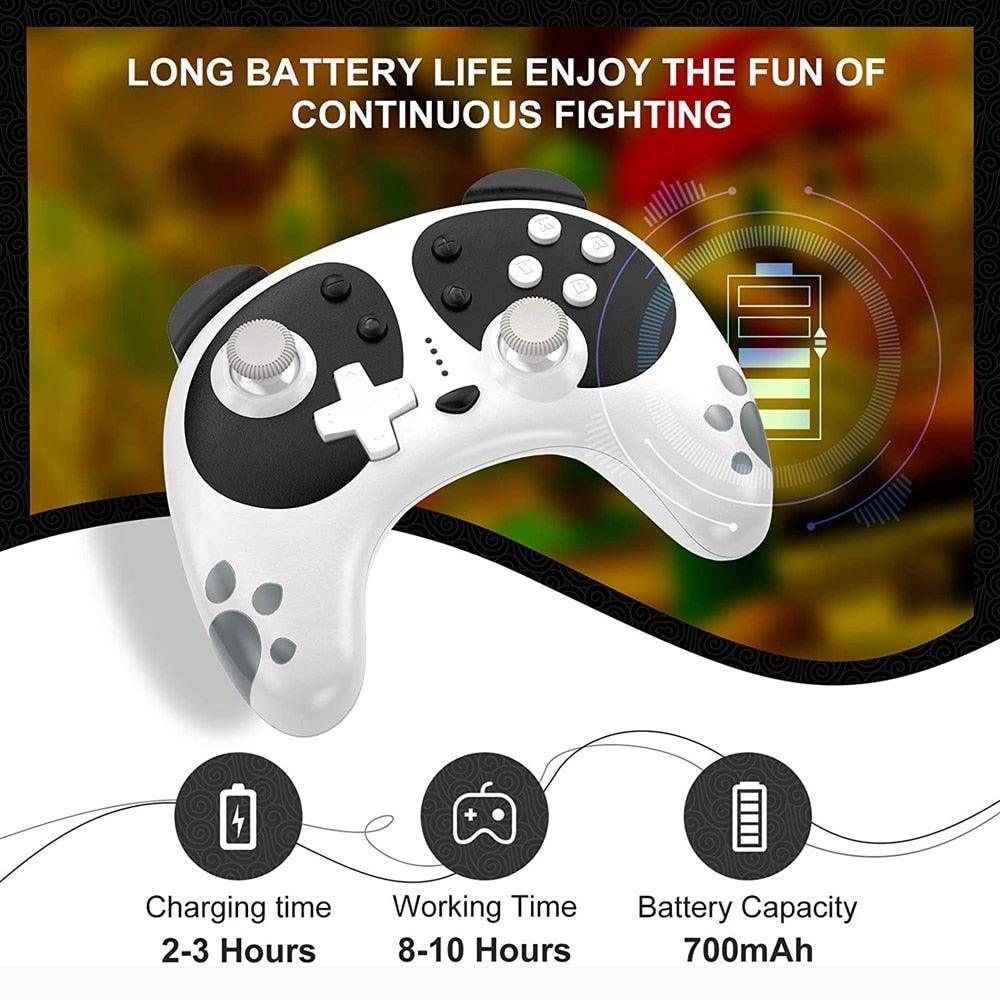 Cute Black White Joystick Wireless Bluetooth Panda Joystick Remote Controller Gamepad Compatible With For PC Laptop