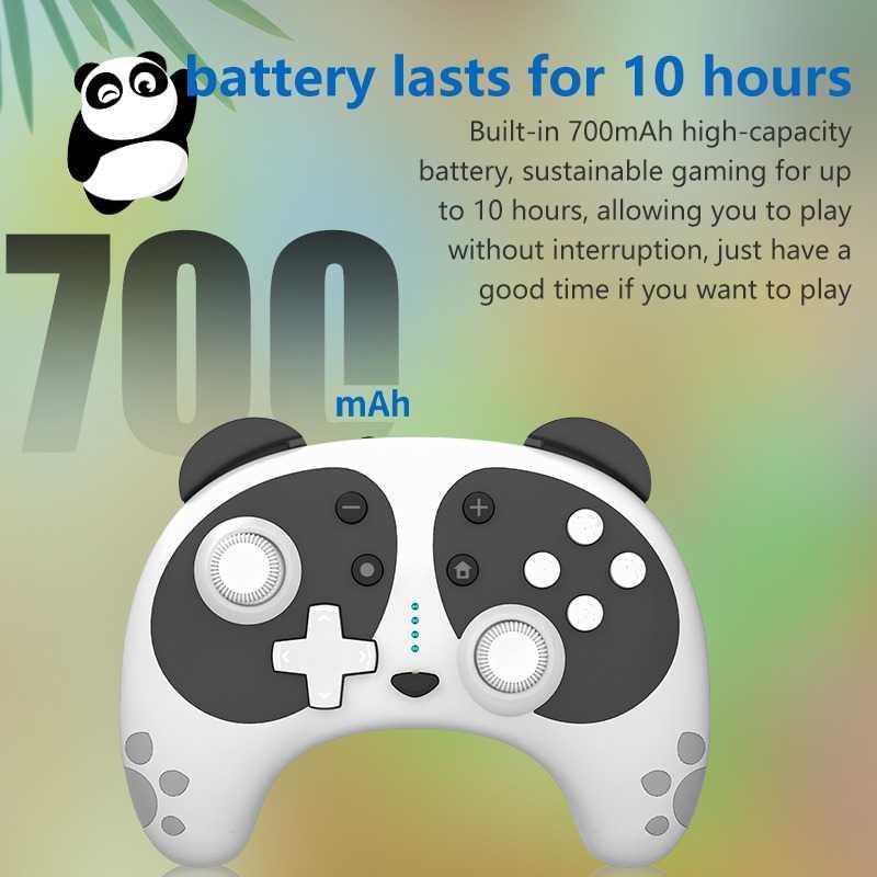 Cute Black White Joystick Wireless Bluetooth Panda Joystick Remote Controller Gamepad Compatible With For PC Laptop