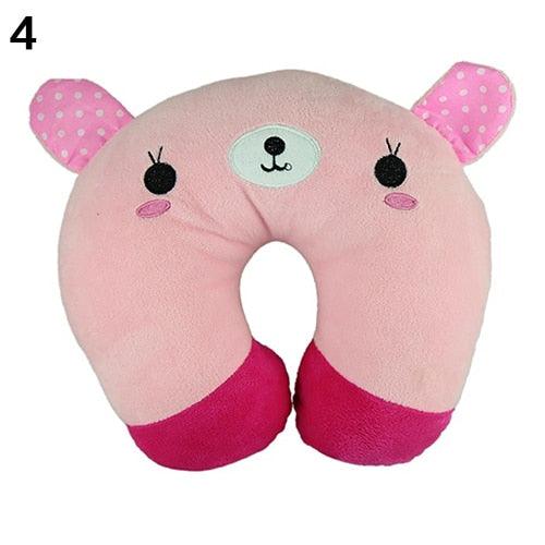 Cute Cartoon Animals U Shaped Pillow Toddler Neck Pillow Travel Car Neck Rest Pillow Support Head Rest Cushion Panda Cat Bear Rabbit Pig Kids Travel Pillow Toddler Neck Pillow U-Shaped Animal Kids Neck Pillow With 3D Embroidery For Airplane